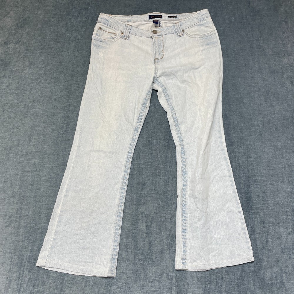 Aeropostale Jeans Womens 13 Blue Denim Stretch Light Wash Casual Wear Flare Leg